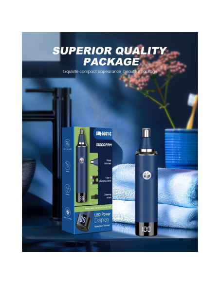 Recortador de Vello Nasal y Auricular Ginity 2025 LED Recargable