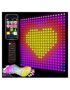 Luces de Cortina Inteligentes Weecrestar 2x2m LED RGBIP65