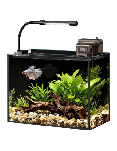 Kit Acuario de Vidrio 9.5 L Minilake con Filtro y Luz LED