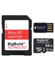 Tarjeta Micro SDXC U3 64GB BigBuild para DJI Air 3S, Mavic 3 Pro