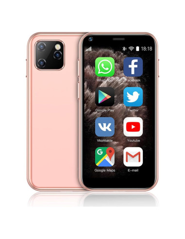 Dilwe XS11 Mini Smartphone 3G Rosa 2.5" 1GB RAM 8GB