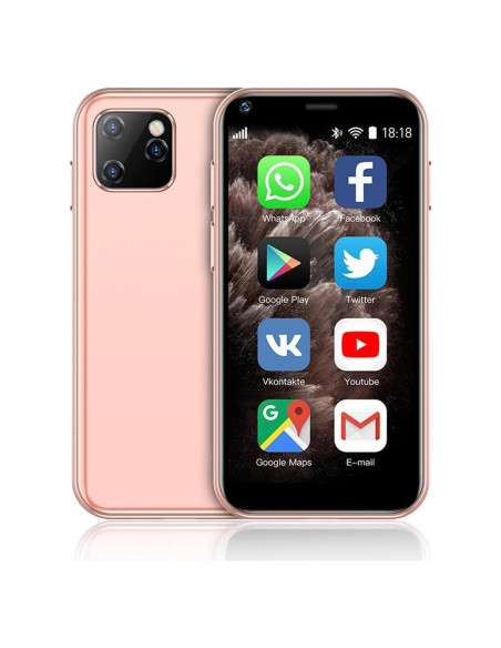 Dilwe XS11 Mini Smartphone 3G Rosa 2.5" 1GB RAM 8GB
