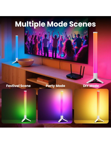 Barra de Luz LED RGB TJOY 360 Bluetooth Control Remoto