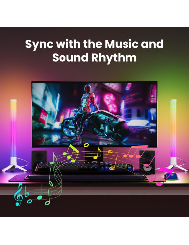 Barra de Luz LED RGB TJOY 360 Bluetooth Control Remoto