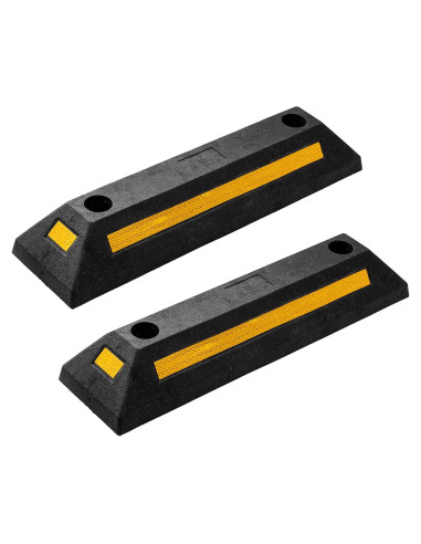 Guía de Estacionamiento de Goma ZONETECH 2 Pcs Reflectante