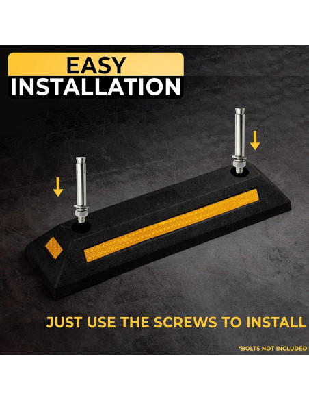 Guía de Estacionamiento de Goma ZONETECH 2 Pcs Reflectante