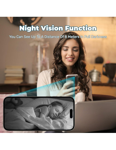 Mini Cámara de Seguridad WiFi 4K RXIMA con Detección de Movimiento