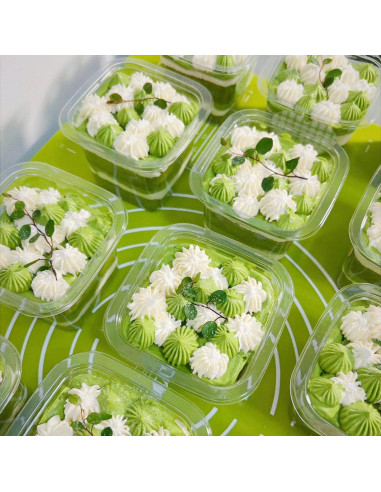 Copas de Postre Reutilizables Wnqou 240ml Cuadradas 50Pcs