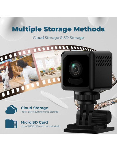 Mini Cámara de Seguridad WiFi 4K RXIMA con Detección de Movimiento