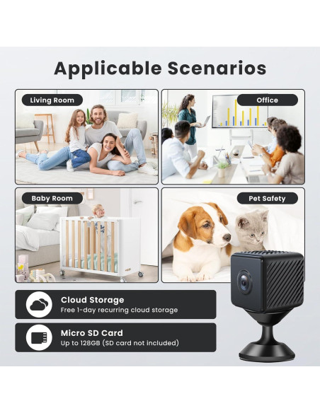 Mini Cámara de Seguridad Inalámbrica Terura GF19 1080P WiFi