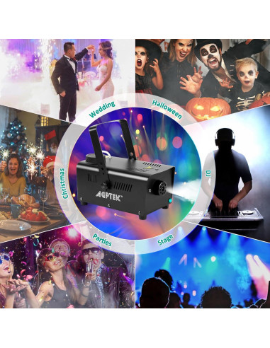 Máquina de Niebla AGPTEK 500W con Control Remoto y Rocío Automático