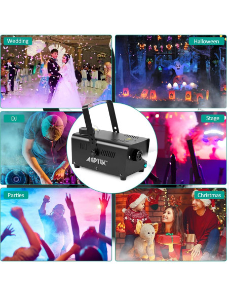 Máquina de Niebla AGPTEK 500W con Control Remoto y Rocío Automático