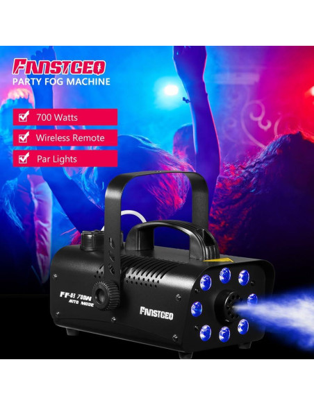Máquina de Niebla FANSTGEQ FF-03 con 8 Luces LED 700W