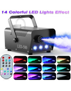 Máquina de Niebla 500W Oloaxolx con 14 Efectos LED Control Remoto 2