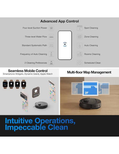 Aspiradora Robot ECOVACS DEEBOT N20e Plus 10000Pa Sin Bolsa