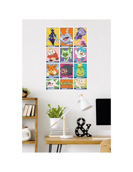 Póster Pokémon Región Paldea Trends International 86.4x56.8 cm