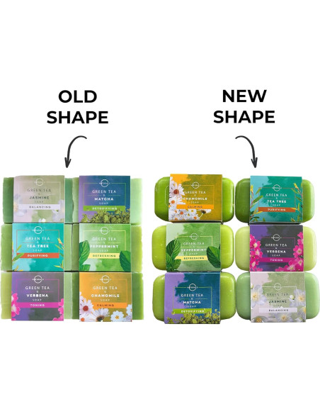 Set de Jabón Natural O Naturals - Té Verde 6 Piezas 737g