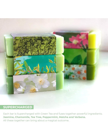 Set de Jabón Natural O Naturals - Té Verde 6 Piezas 737g