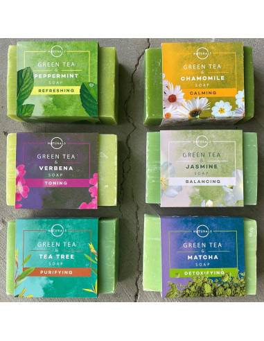 Set de Jabón Natural O Naturals - Té Verde 6 Piezas 737g