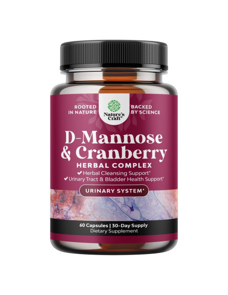 D Mannosa 1000mg con Arándano - Suplemento Urinario 60 Cápsulas D Mannosa 1000mg con Arándano - Suplemento Urinario 60 Cápsulas