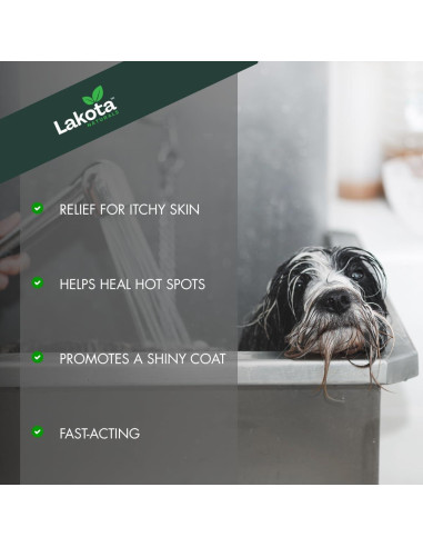 Champú para Perros Lakota Naturals 539.8g - Alivio Piel Picante