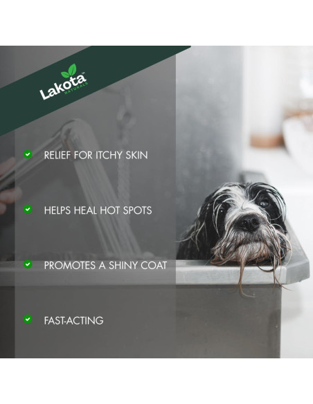 Champú para Perros Lakota Naturals 539.8g - Alivio Piel Picante