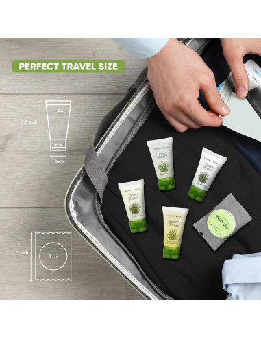 Kit de Amenidades de Hotel Desert Breeze | 75 Piezas | 30ml Champú, Acondicionador, Gel de Baño, Jabón