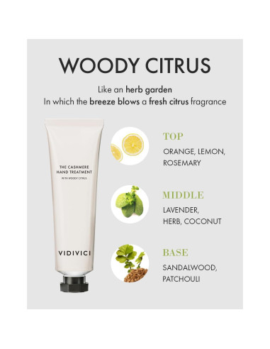Crema de Manos VIDIVICI Cachemira 48g Hidratante Cítricos Maderosos