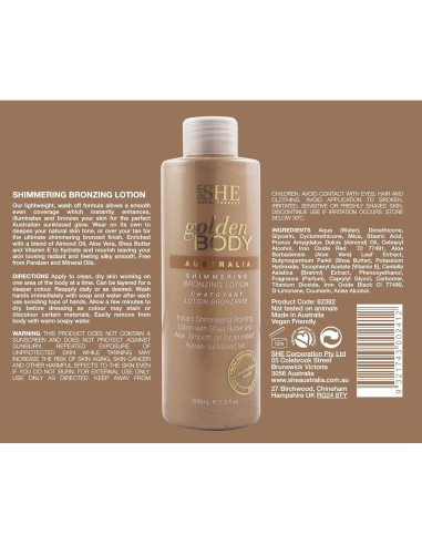 Loción Bronceadora Automática Om She 207 ml - Bronceado Instantáneo