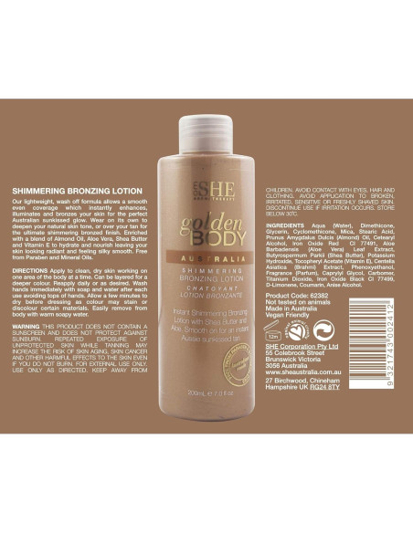 Loción Bronceadora Automática Om She 207 ml - Bronceado Instantáneo