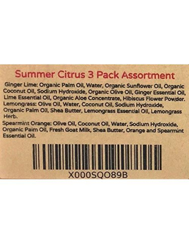 Asortimento Jabones Naturales NSW - 3 Barras Cítricas 113 g