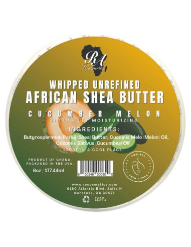 Manteca de Karité Batida RA 170g con Pepino y Melón - Hidratante Natural