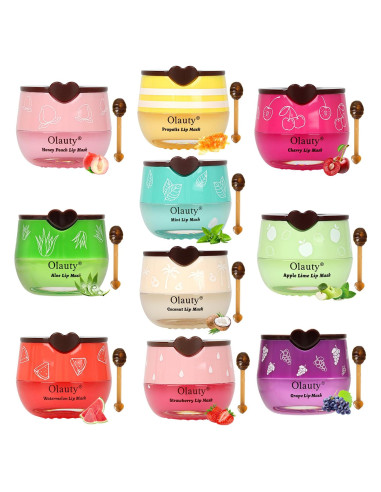 Bálsamo Labial Hidratante Eakroo 10 PCS Miel y Frutas