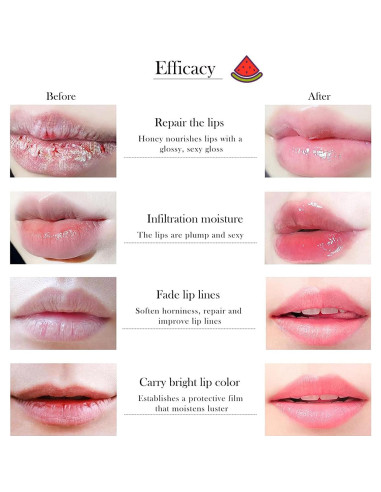 Bálsamo Labial Hidratante Eakroo 10 PCS Miel y Frutas