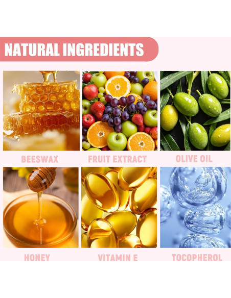 Bálsamo Labial Hidratante Eakroo 10 PCS Miel y Frutas