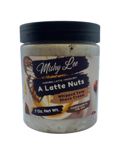 Jabón Batido y Crema de Afeitar Latte Nuts 198g - Caramelo y Avellana