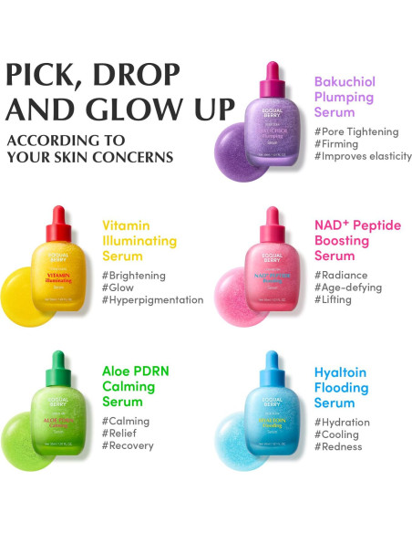 Suero Antienvejecimiento EQQUALBERRY 30ml - Hidratante con Colágeno Vegano y Ceramidas