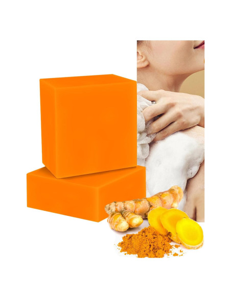 Jabón Natural de Miel y Cúrcuma Kojic - 2 Piezas