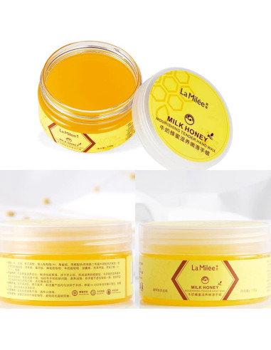 Mascarilla Exfoliante para Manos Lamilee Cera de Leche y Miel 110g
