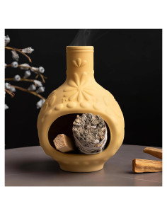 Soporte de Palo Santo MOUGIGI - Chimenea de Cerámica 9x16 cm