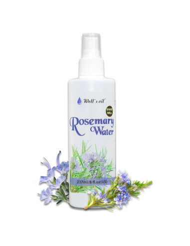 Spray Hidratante de Agua Floral Well's Romero 236.6 ml Natural