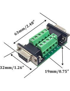 Conector DB9 hembra y macho Willwewon sin soldadura 2PCS 2
