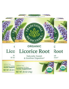 Té de Hierbas Orgánico Traditional Medicinals Raíz de Regaliz 48 Bolsas