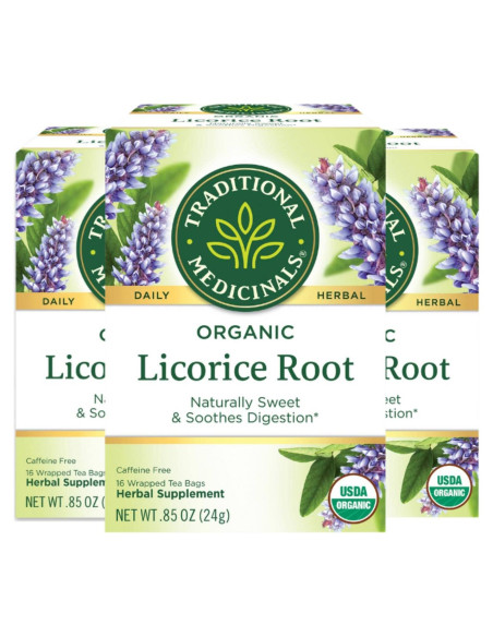 Té de Hierbas Orgánico Traditional Medicinals Raíz de Regaliz 48 Bolsas