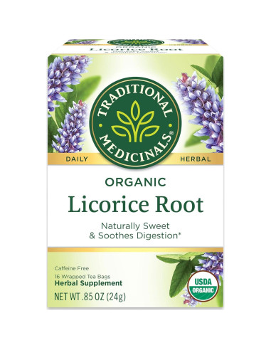Té de Hierbas Orgánico Traditional Medicinals Raíz de Regaliz 48 Bolsas
