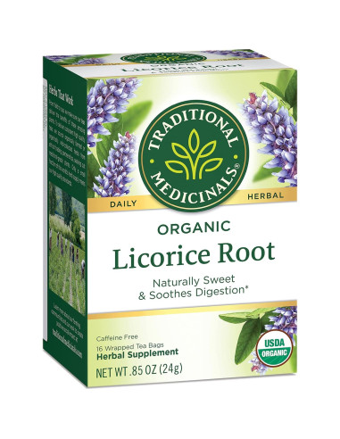 Té de Hierbas Orgánico Traditional Medicinals Raíz de Regaliz 48 Bolsas
