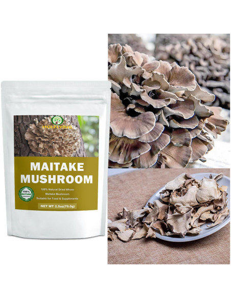 Champiñones Maitake Secos 100% Naturales 70.87 g - Sin OGM