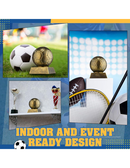 Trofeo de Fútbol Liliaafar MTY0748 Bronce Dorado 10x8x8 cm