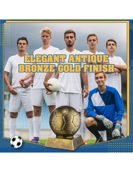 Trofeo de Fútbol Liliaafar MTY0748 Bronce Dorado 10x8x8 cm
