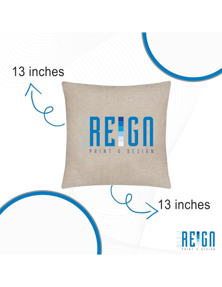Funda de Cojín Bleu Reign España 40x40 cm Lino con Cierre